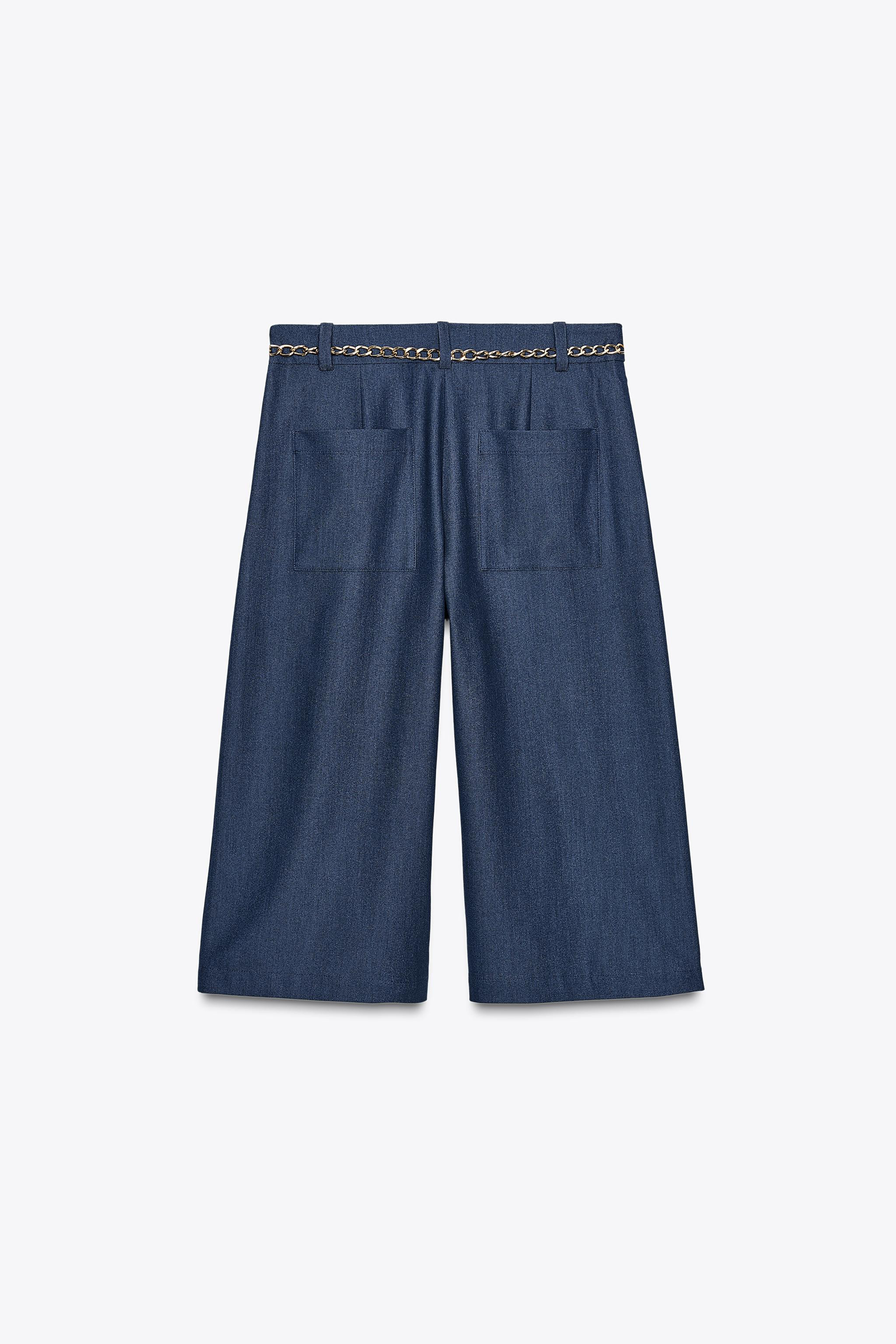 BELTED CHAIN LONG SHORTS | Zara US