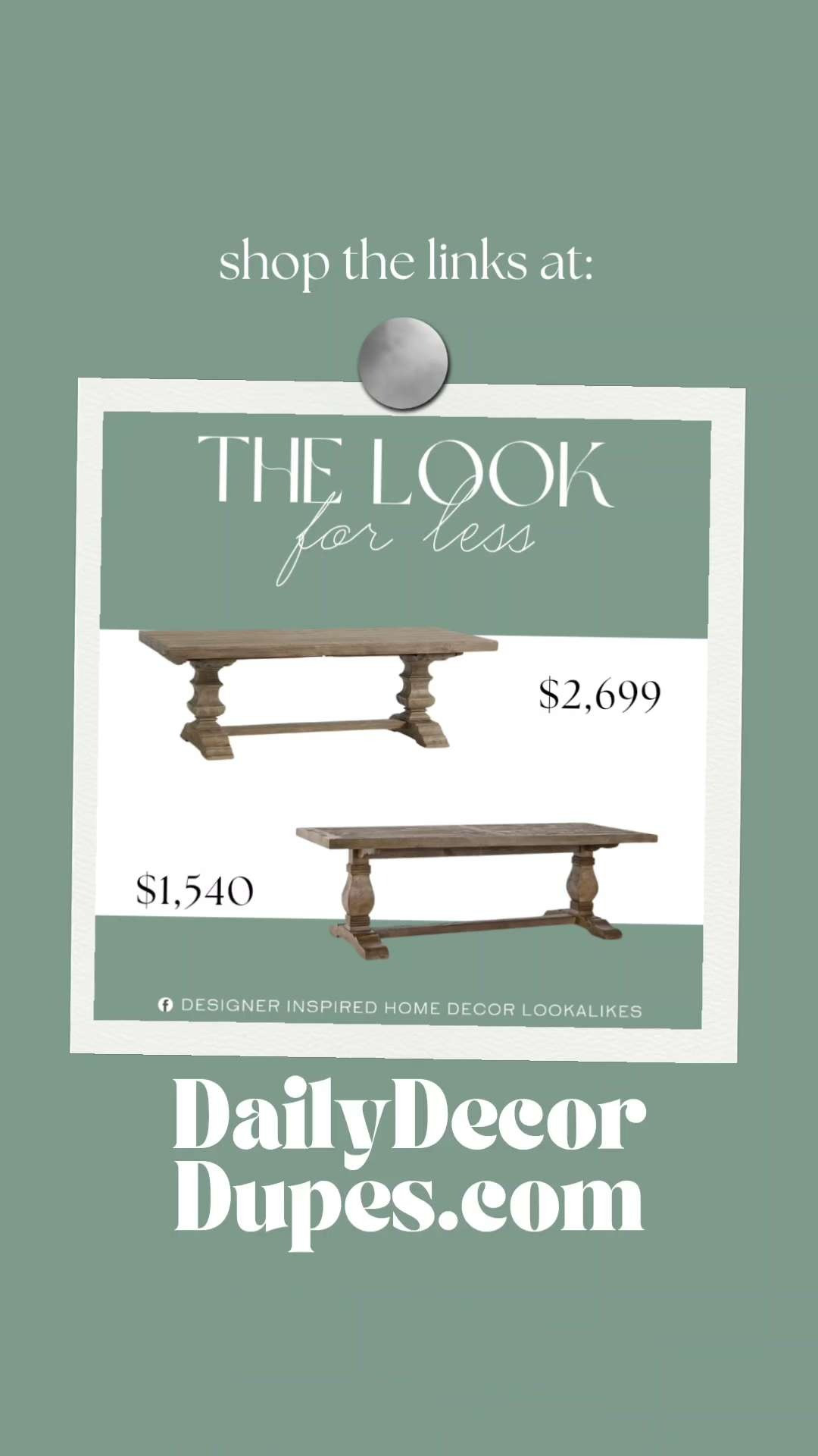 Inspired by Pottery Barn Dining Table. Solid Wood Kitchen Table. Wooden Dining Room Table. Modern Rustic Dining Table. Reclaimed Wood Dining Table. Farmhouse Dining Table. Affordable Pottery Barn Style Table.  

Home more affordable option find copy cat similar look for less budget friendly affordable cheap cheaper beautiful pretty. Clearance sale coupon code discount code promo code luxury lookalike look a like Inspo inspiration inspired by idea ideas Love like these? I share multiple every day in my FB group. 

 #potterybarninspired #diningtable #solidwoodtable #wooddiningtable #farmhousetable #kitchentable #modernrustic #diningroomfurniture