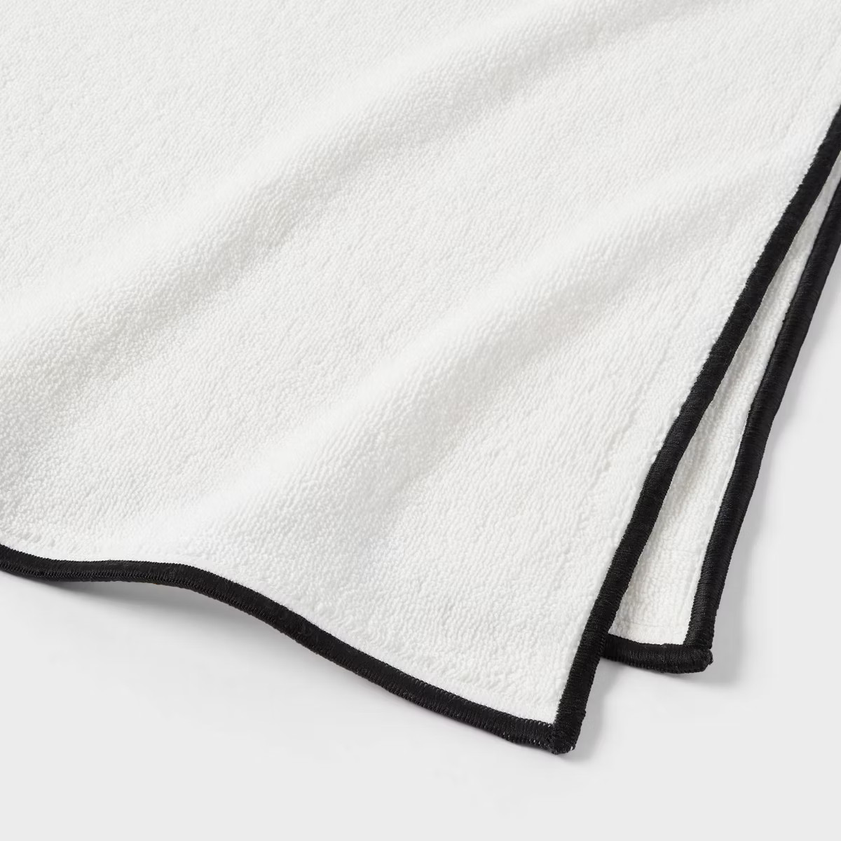 Luxe Border Stitch Towel Black/White - Threshold™ | Target