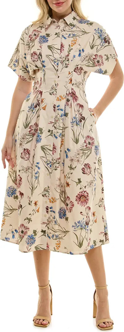 Nicole Miller Printed Stretch Cotton Shirtdress | Nordstromrack | Nordstrom Rack