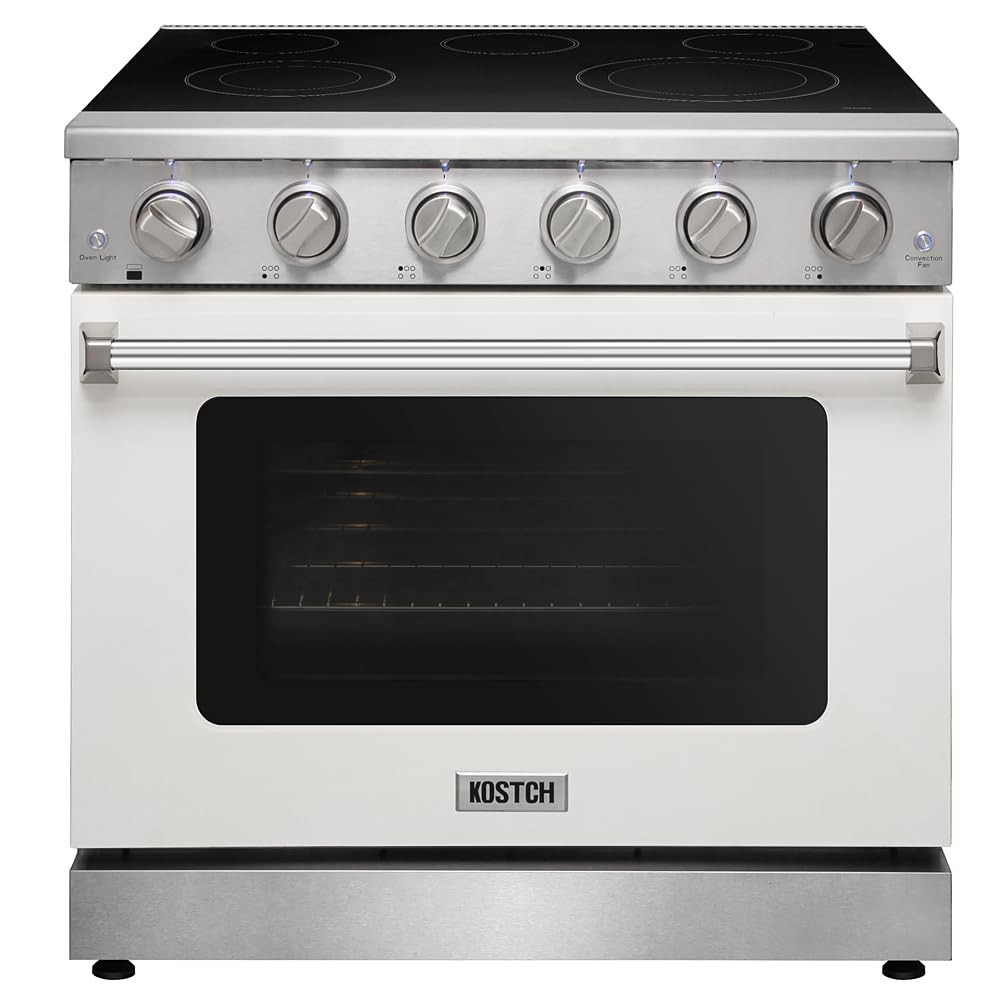 36 inch Professional Electric Range with 5 Heating Elements Cooktop, 6.0 Cu. Ft. Convection Oven ... | Amazon (US)