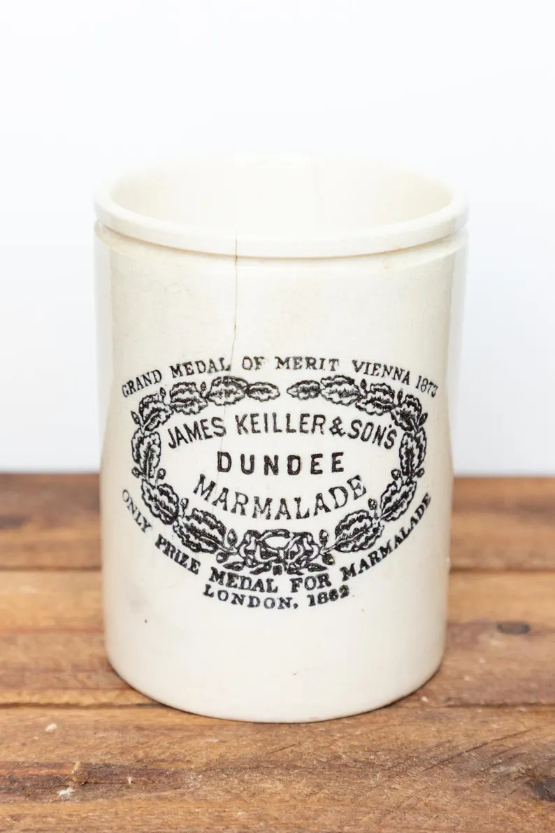Antique Dundee Marmalade Jar | James Keiller & Son Stoneware Crock | Vintage Scottish Advertising... | Etsy (Global)