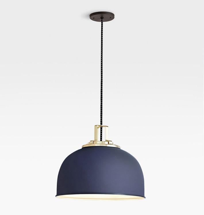 Butte 18" Dome Aged Brass Pendant | Rejuvenation
