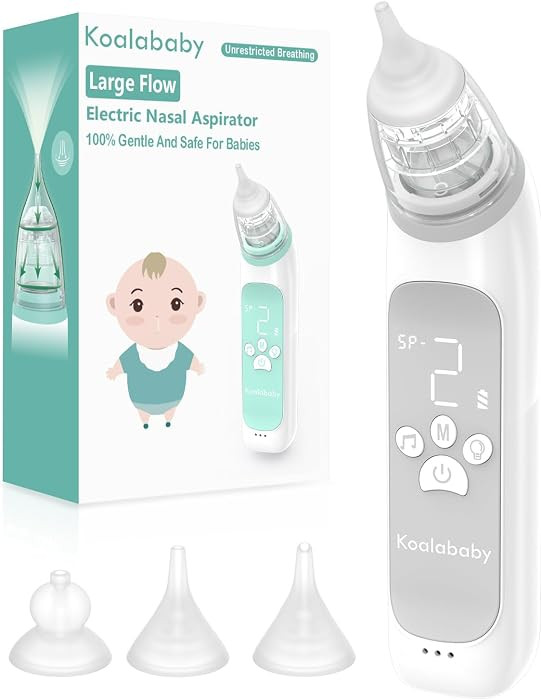 Koalababy Baby Nasal Aspirator, Large Flow Electric Nose Sucker, 3 Levels | Amazon (US)
