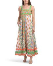 Sleeveless Checkered Maxi Dress | TJ Maxx