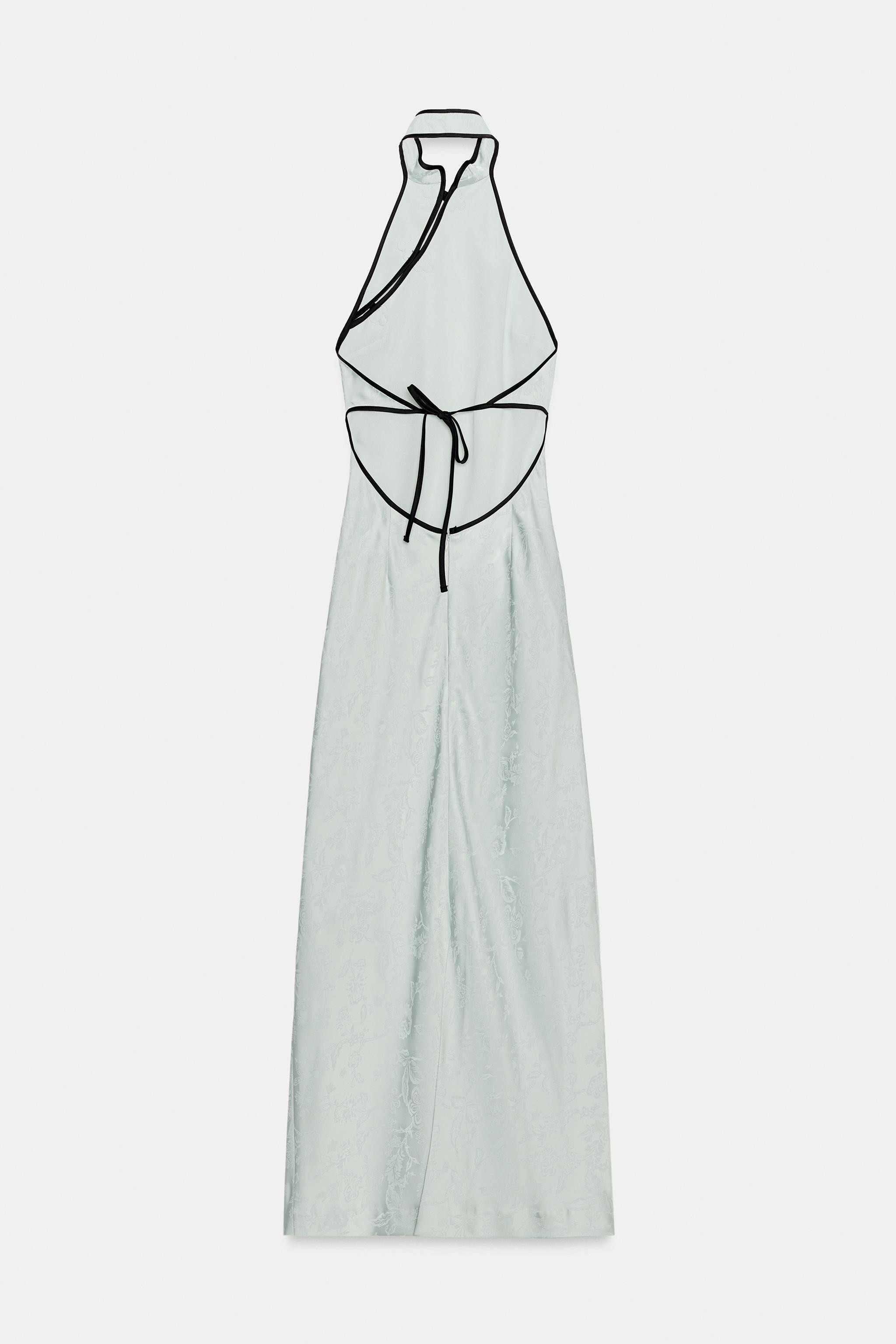 MIDI JACQUARD FROG FASTENING DRESS | Zara Canada