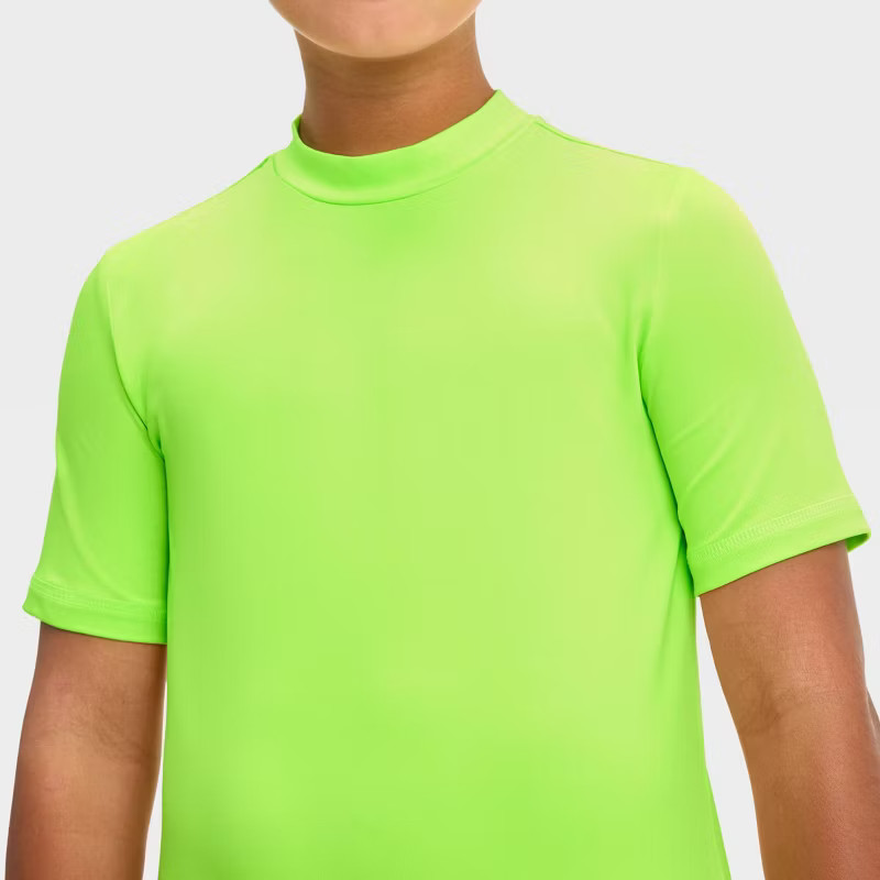 Boys' Solid Rash Guard Top - Cat & Jack™ Lime Green | Target