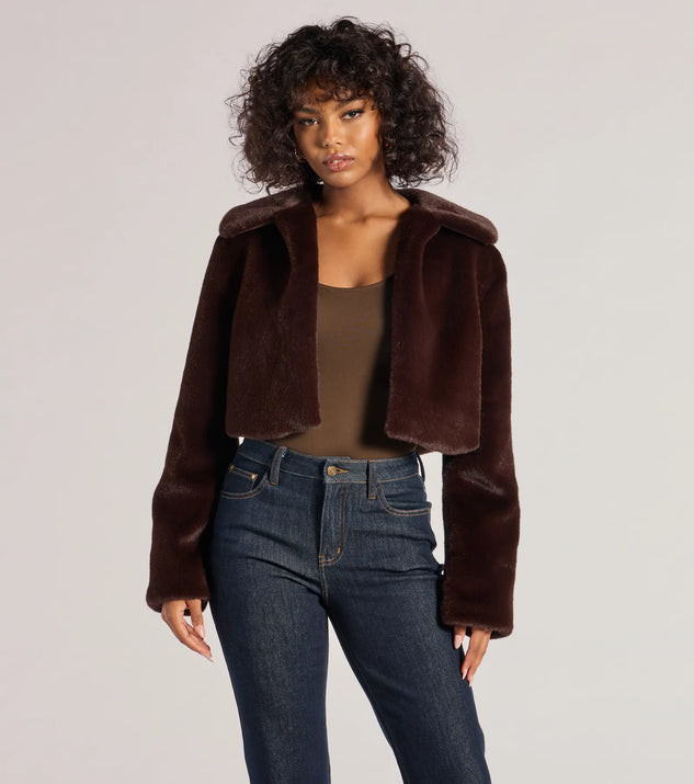 Looking Luxe Faux Fur Cropped Jacket | Windsor Stores