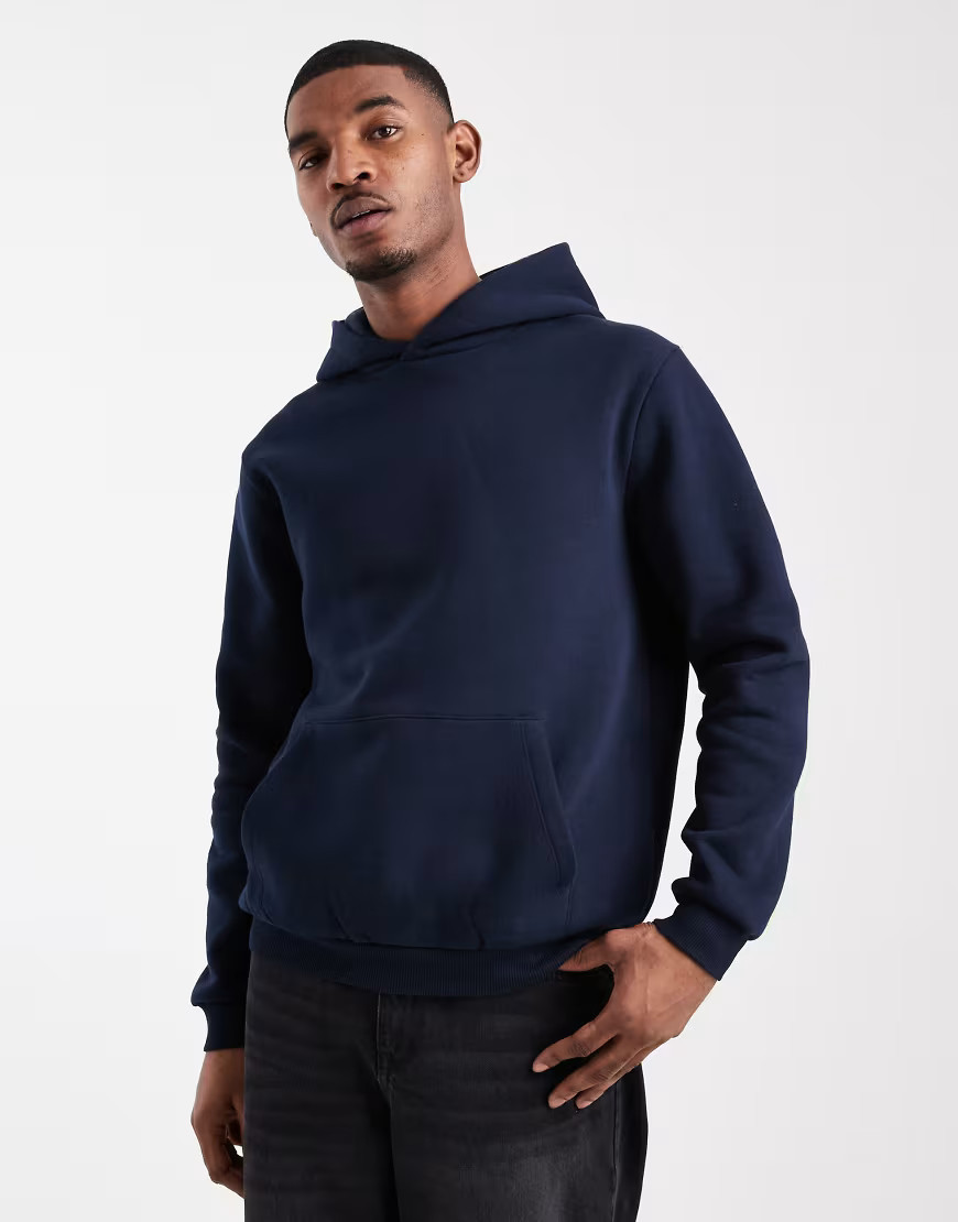 ASOS DESIGN Essentials hoodie in navy | ASOS (Global)