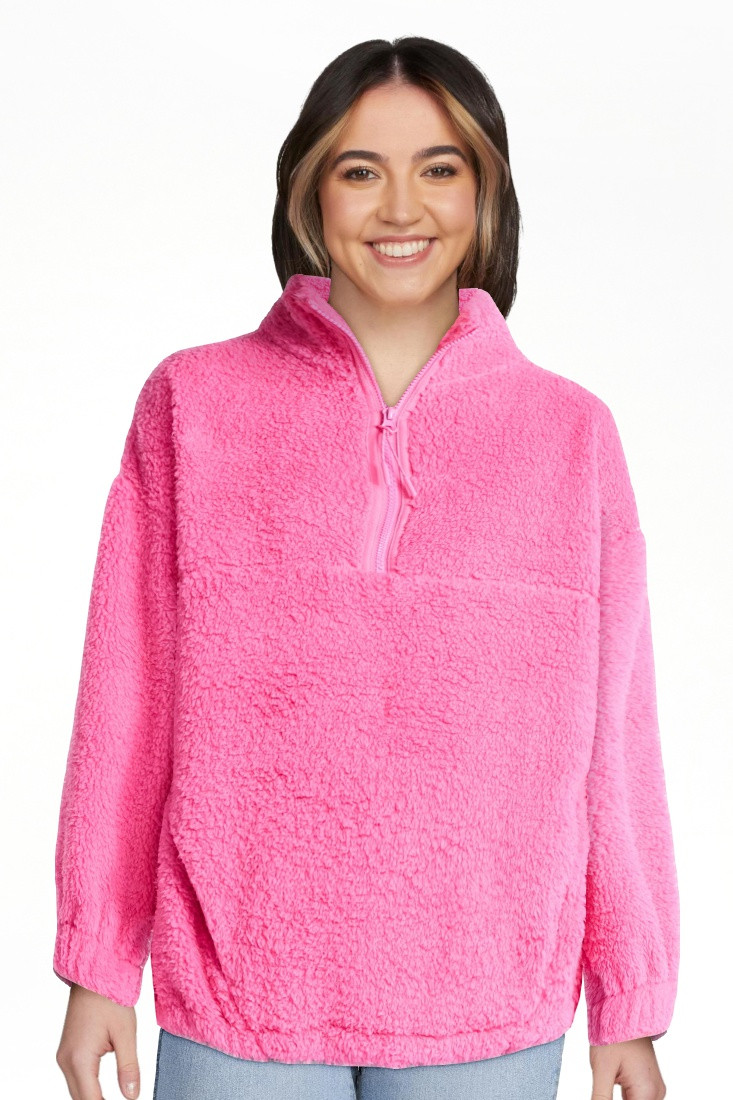 No Boundaries Plush Half-Zip Pullover, Women's | Walmart (US)