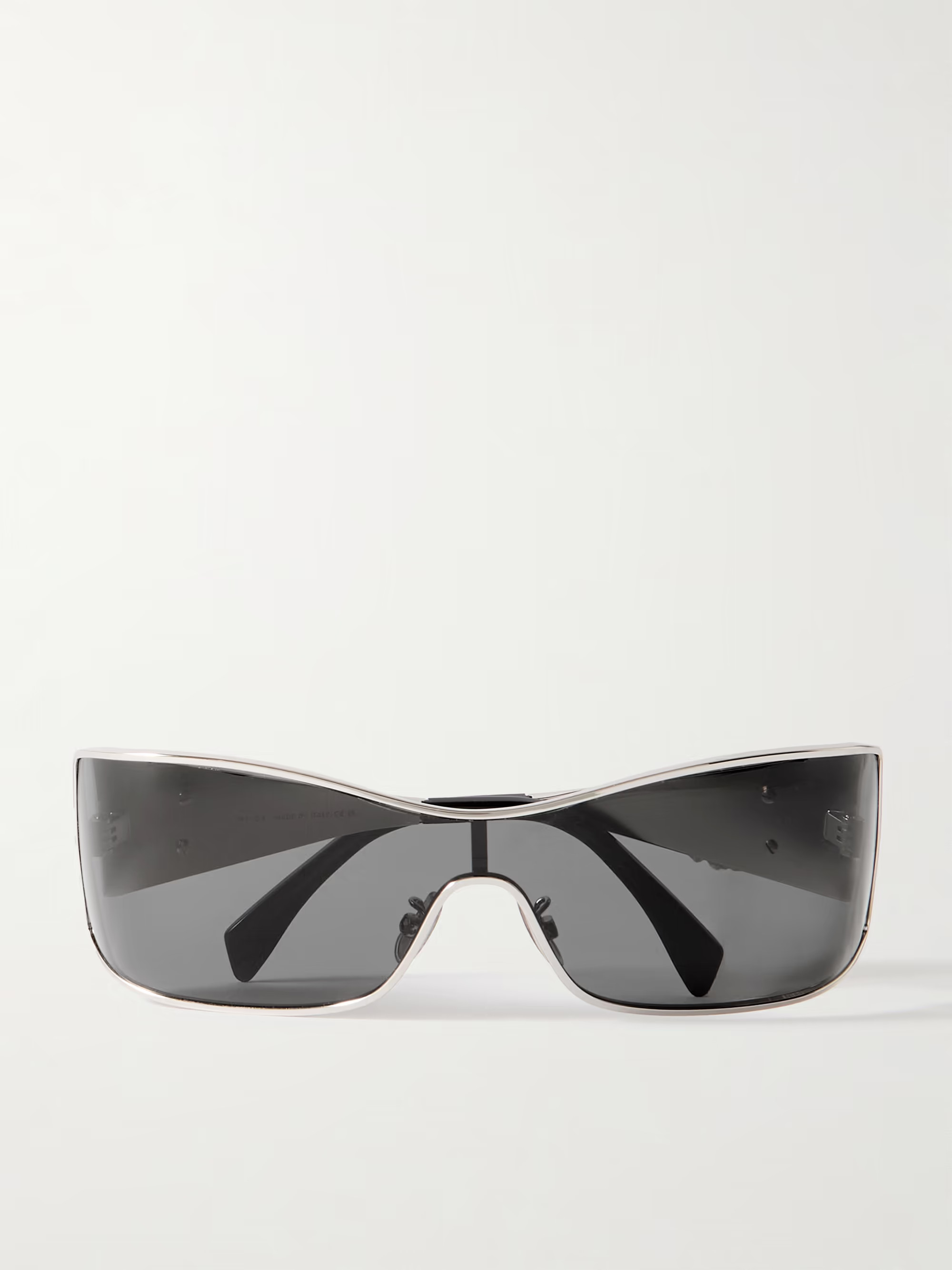 Rectangular-frame silver-tone sunglasses | NET-A-PORTER (US)