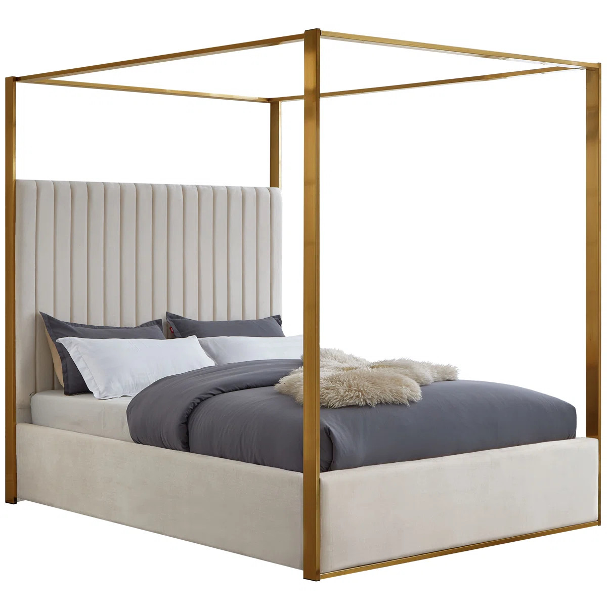 Heersa Velvet Bed | Wayfair North America