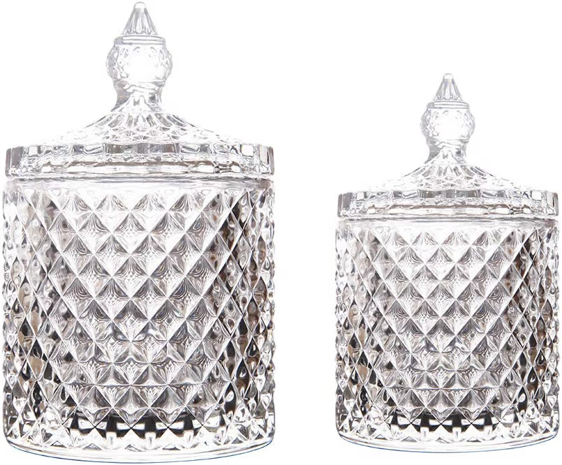 Maypink Crystal Diamond Faceted Jar, Crystal, Set of 2
        Decorative Candy Jar Sugar Bowl, w... | Amazon (US)