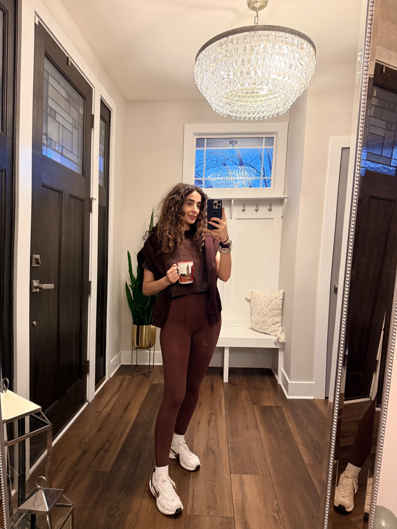 Love my new leggings from Amazon. Perfect combination of style and quality. Wearing size small. Wearing it to workout today. Workout top in size small. 

#LTKmomlife #LTKActive #LTKOver40