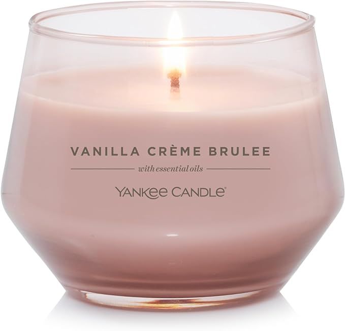 Yankee Candle Studio Medium Candle, Vanilla Crème Brûlée, 10 oz: Long-Lasting, Essential-Oil S... | Amazon (US)