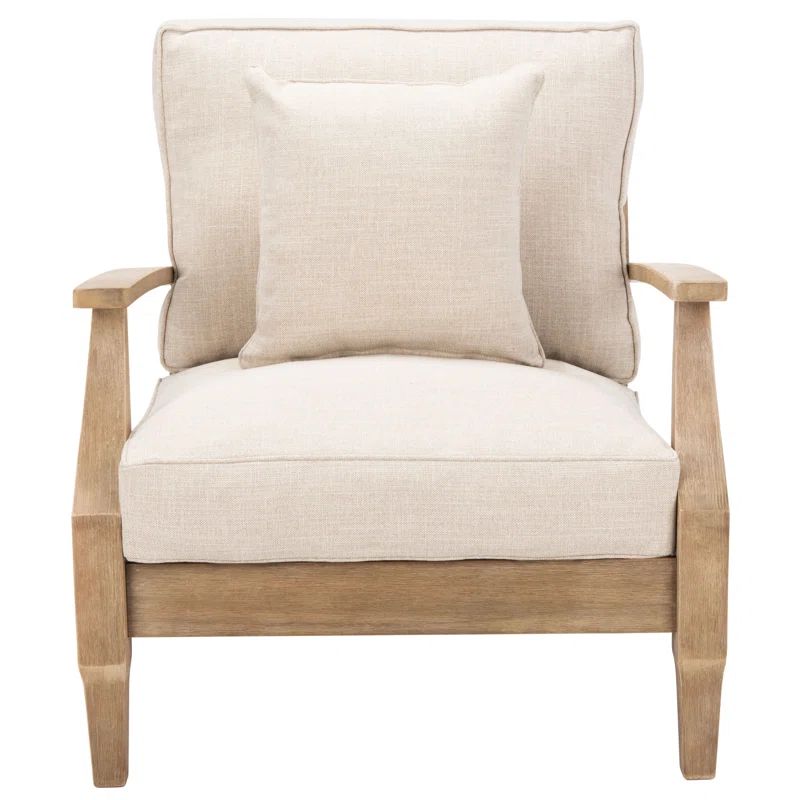 Samya Eucalyptus Outdoor Lounge Chair with Cushions | Wayfair North America