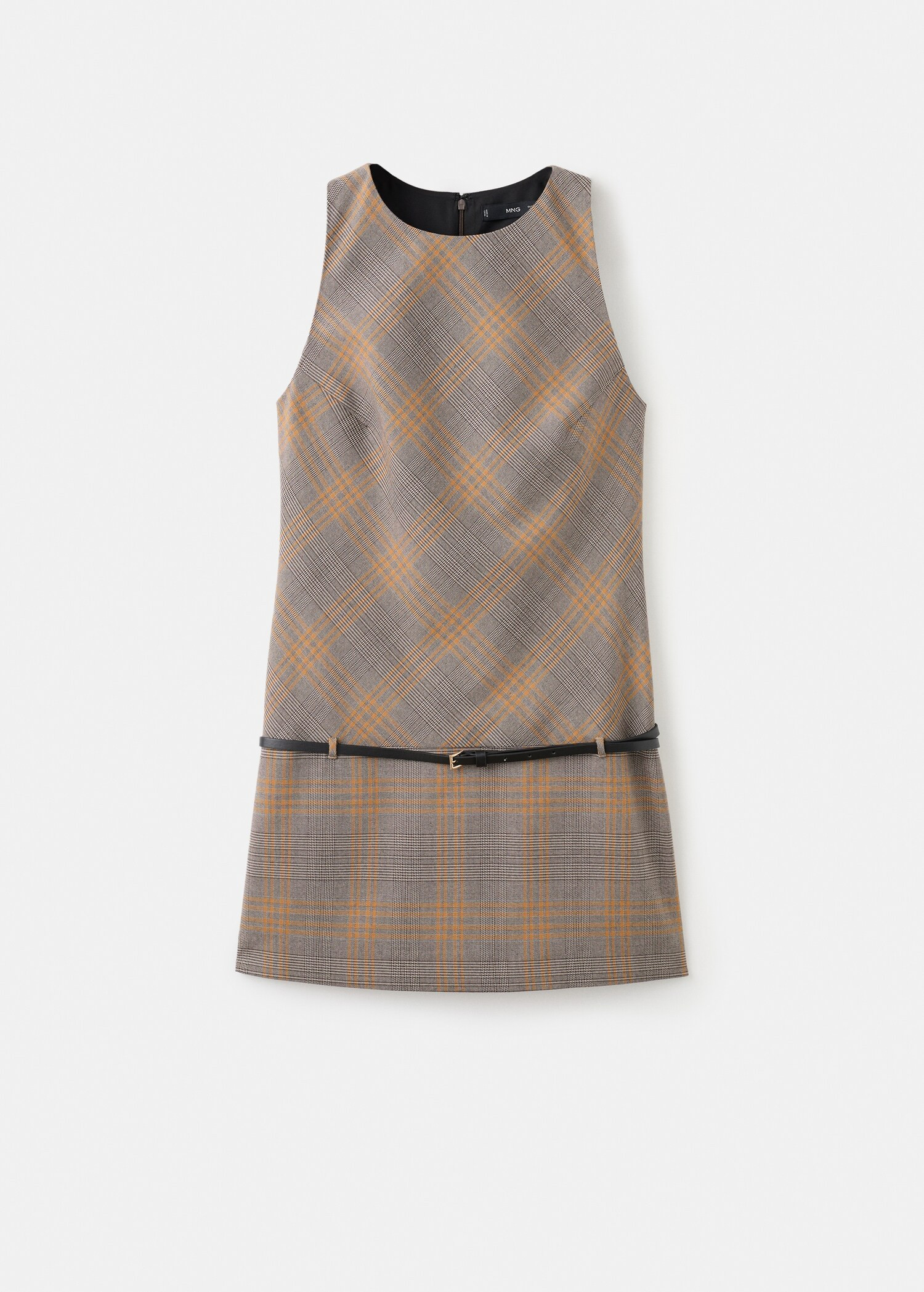 Abito quadri cintura - Donna | MANGO Italia | Mango EU