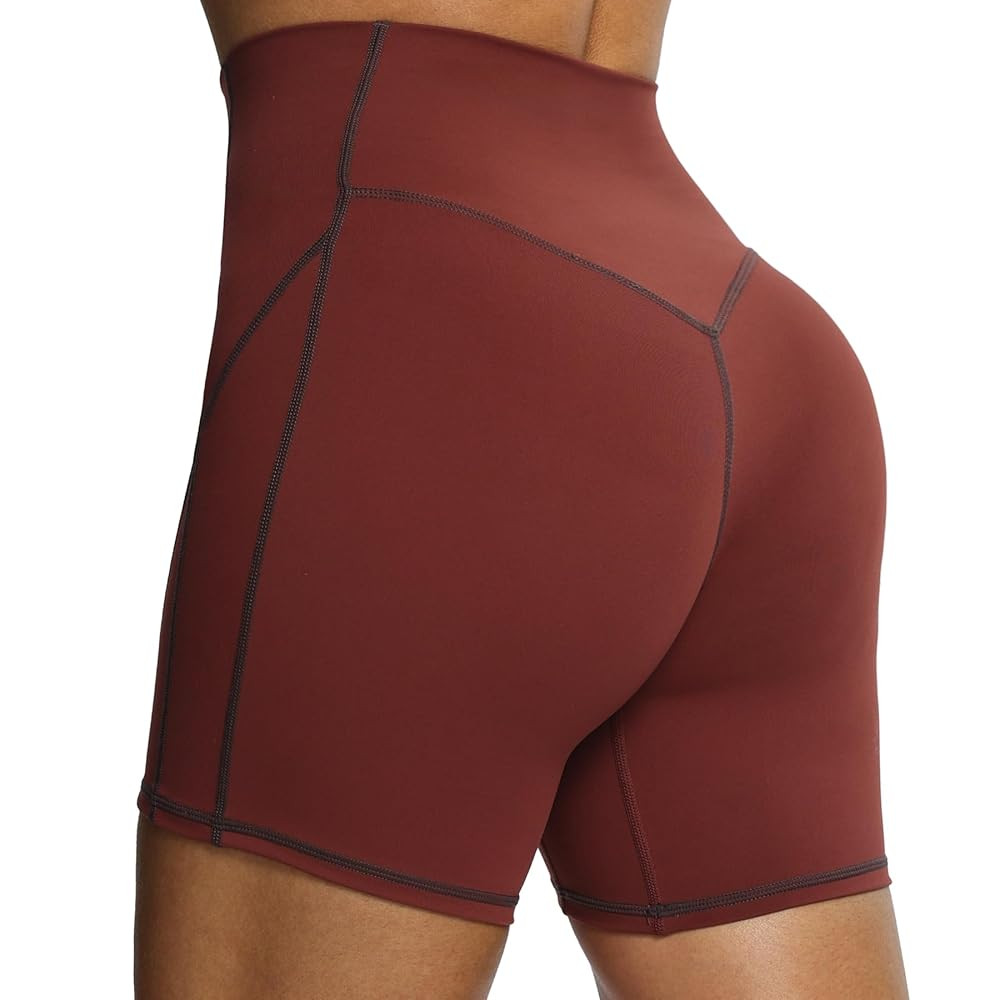 Aoxjox Lexi Lined Workout Biker Shorts for Women Tummy Control High Waisted Exercise Athletic Gym... | Amazon (US)