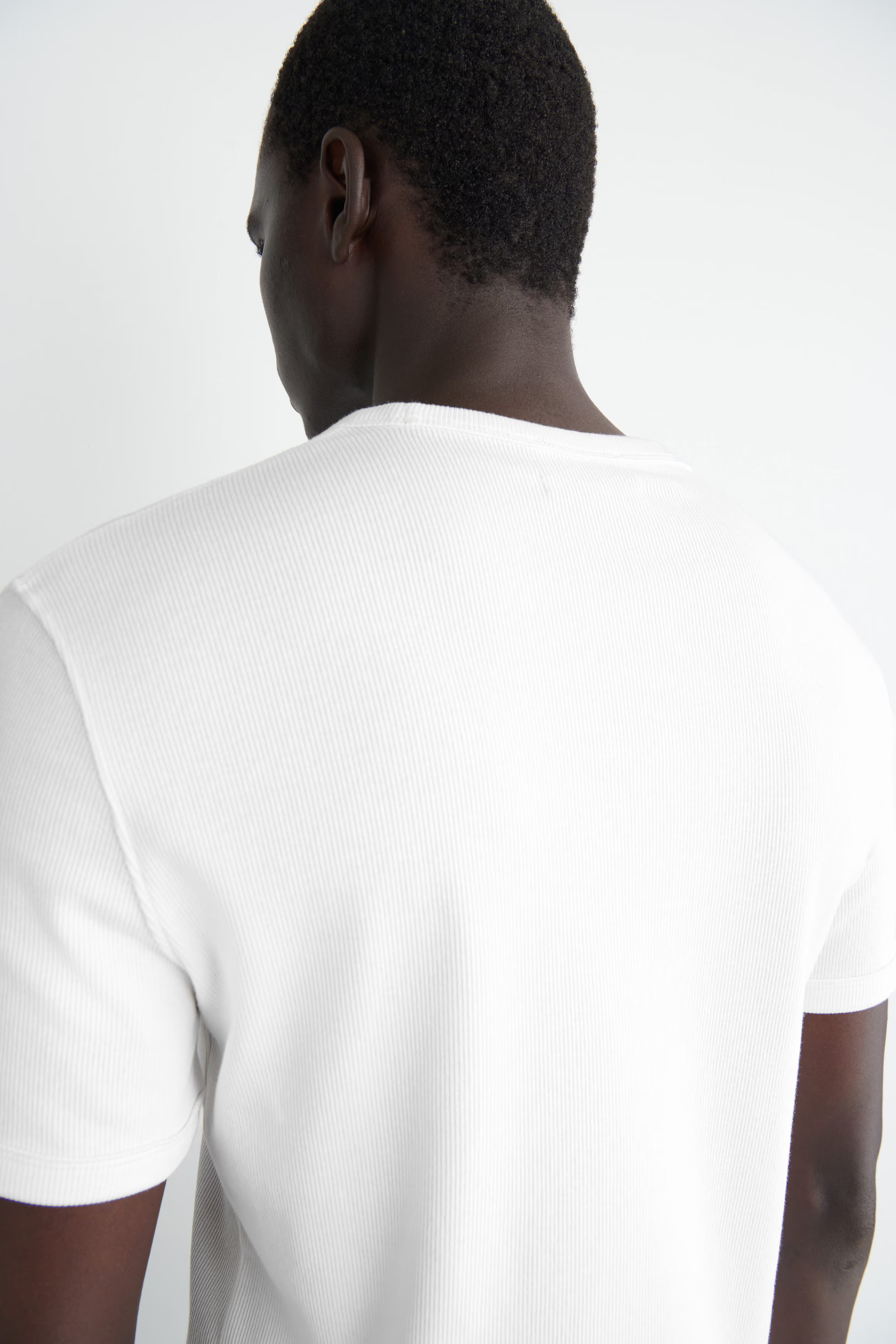 SLIM RIBBED COTTON T-SHIRT - WHITE | COS | COS (EU)