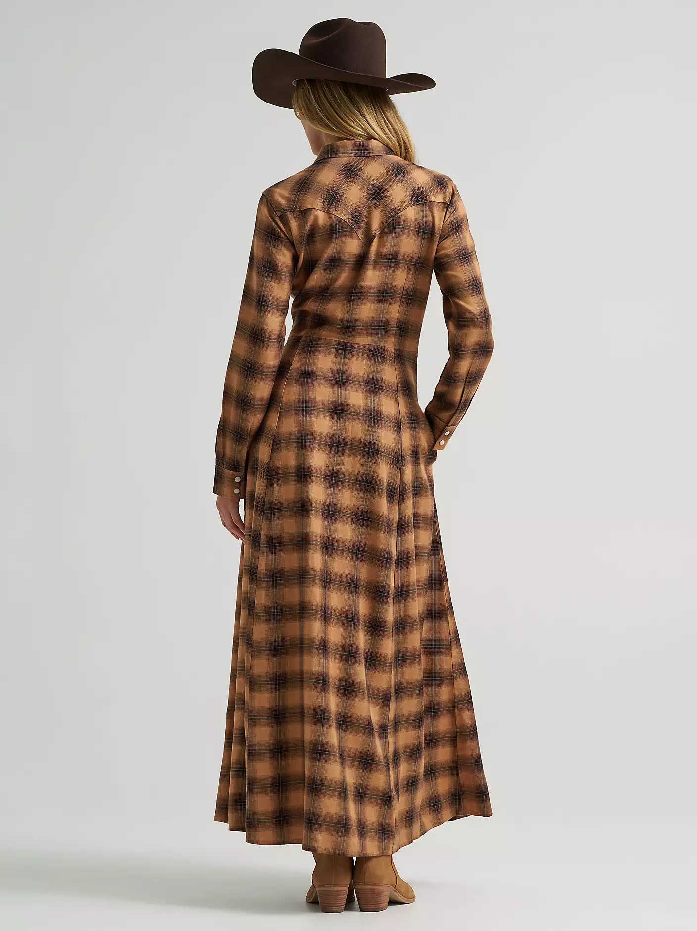 Women's Western Flannel Maxi Shirt Dress | Wrangler