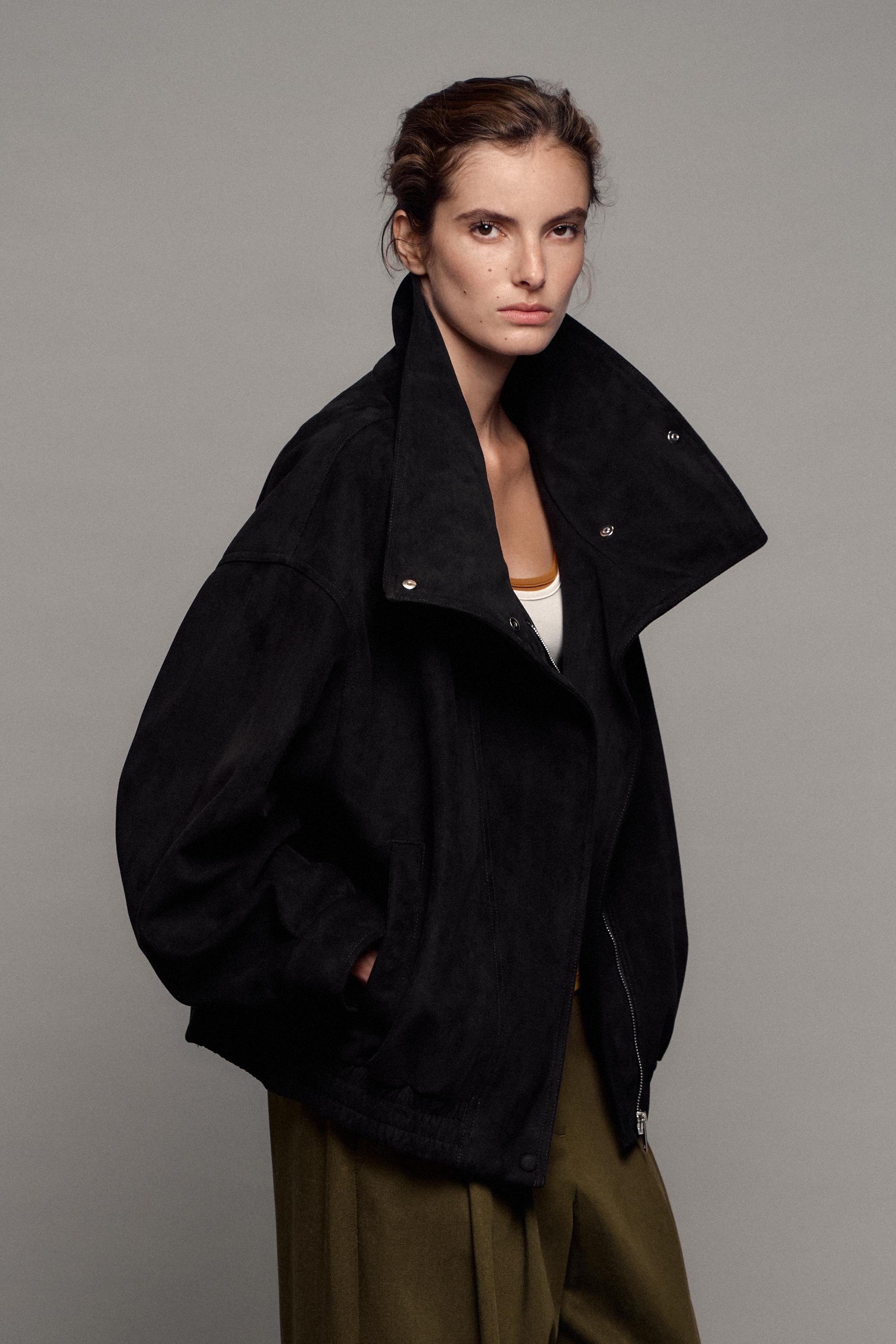 SUEDE-EFFECT BOMBER JACKET | Zara US