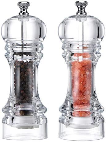 6.4″ Clear Acrylic Mills Precision Mechanisms-pepper&Salt Grinder with Adjustable Ceramic Rotor... | Amazon (US)