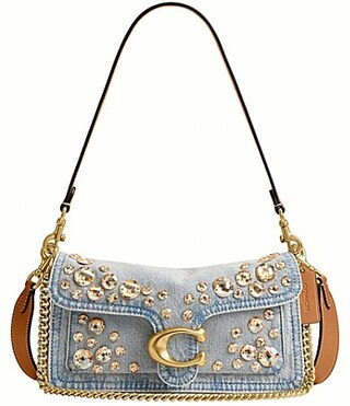 COACH Crystal Denim Tabby Shoulder Bag 26 - Denim/Silver | Dillard's