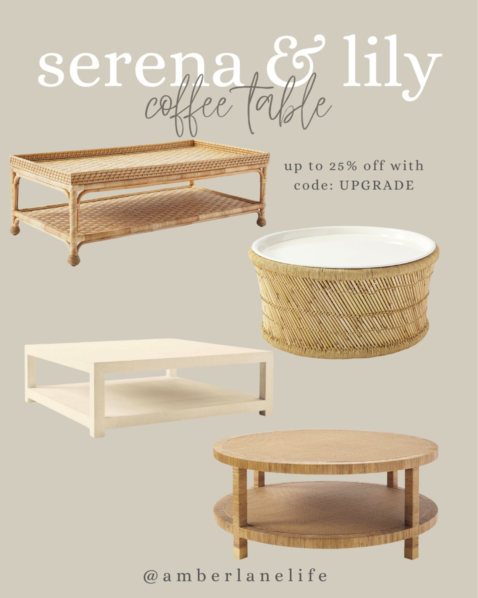 Serena & Lily coffee tables. Coastal style. Home decor. Living room furniture 

#LTKhome #LTKFind #LTKsalealert