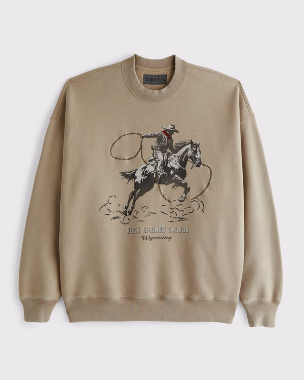 Western Graphic Crew Sweatshirt | Abercrombie & Fitch (US)