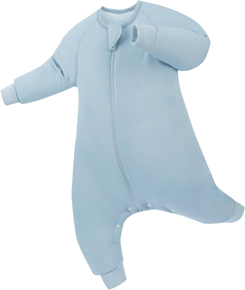 PurComfy Supersoft Active Toddler Sleepsuit 1.0 TOG Long Sleeve Wearable Blanket with Legs All-Se... | Amazon (US)
