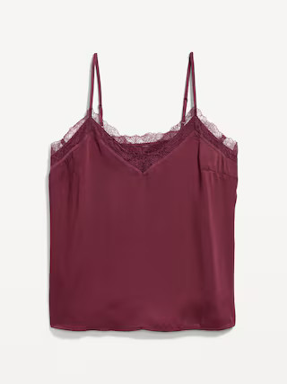 Lace-Trim Satin Cami Top | Old Navy (US)