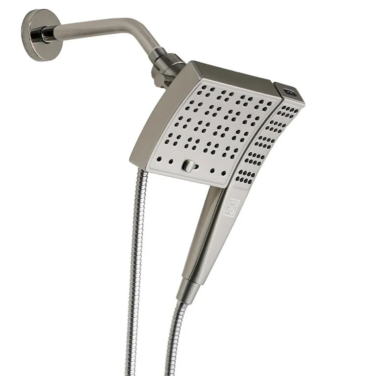 Seventy 3-Setting Dual Combo, Fixed and Handheld Showerhead in Brushed Nickel (12162) | Walmart (US)