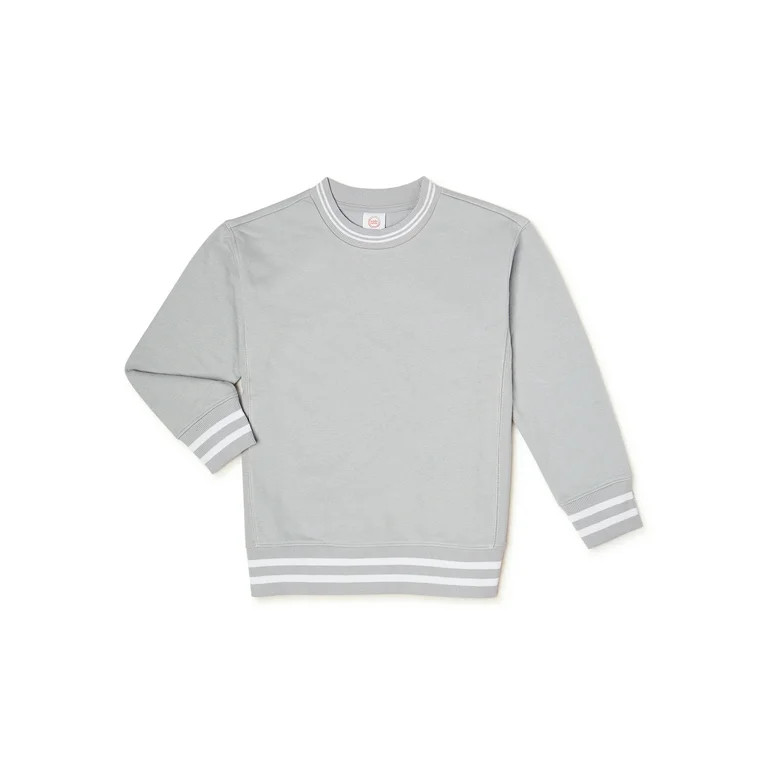 Wonder Nation Boys Long Sleeve Crewneck Sweatshirt, Sizes 4-18 & Husky | Walmart (US)