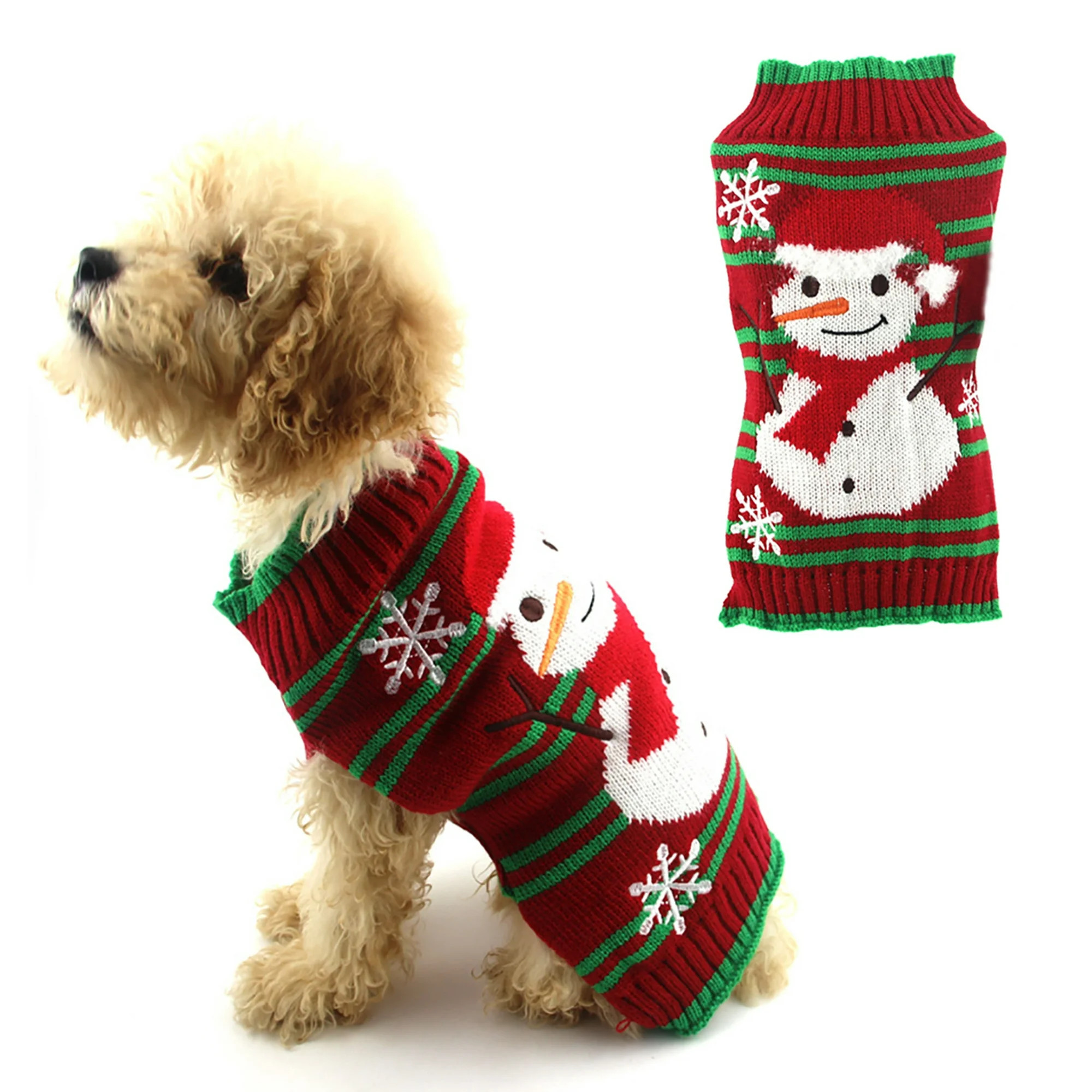 Christmas Dog Sweaters Dog Snow Snowman Sweaters Xmas Dog Holiday Sweaters New Year Christmas Swe... | Walmart (US)
