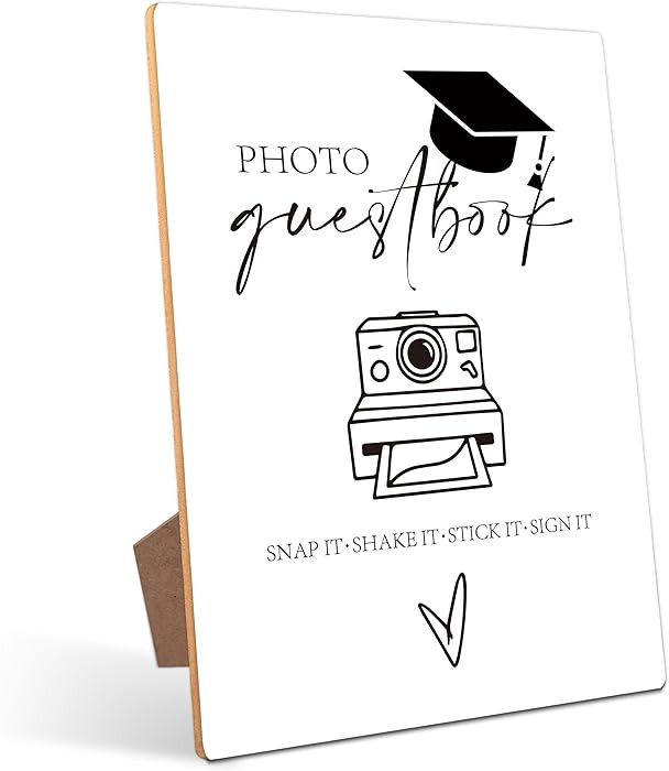 Graduation Photo Guestbook Bar Sign - Congrats Grad Party Decorations Favors Supplies, Graduation... | Amazon (US)