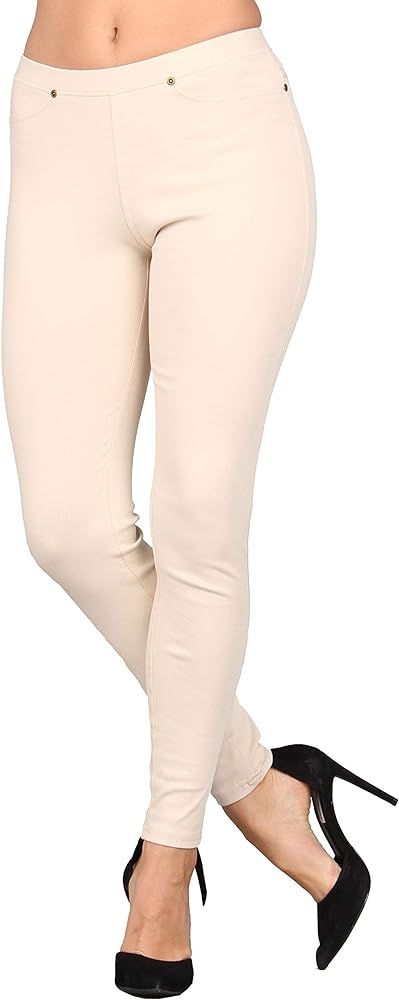 Lildy Women's Denim Jeggings, Stretchable Cotton Blend | Amazon (US)