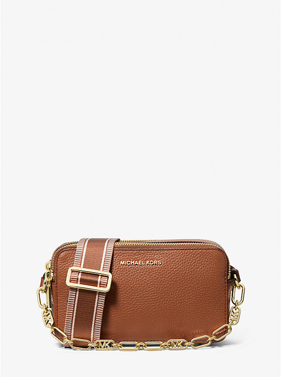 Jet Set Small Pebbled Leather Double Zip Camera Bag | Michael Kors US