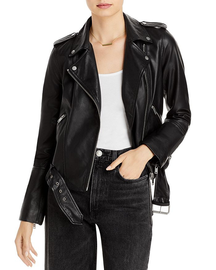 AQUA
            
    
                
                    Belted Cropped Leather Moto Jacket - ... | Bloomingdale's (US)