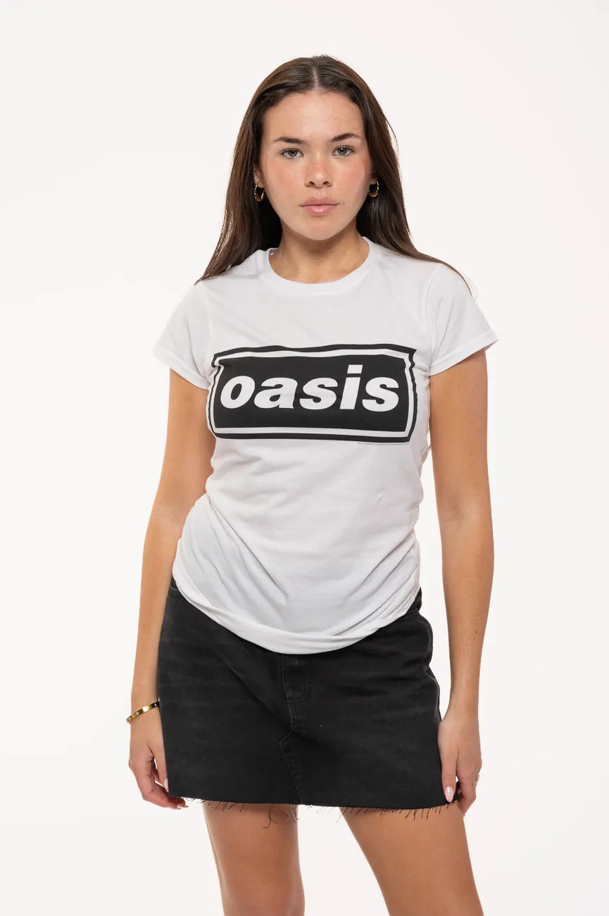 T-Shirts | Decca Band Logo Skinny Fit T Shirt | Oasis | Debenhams UK