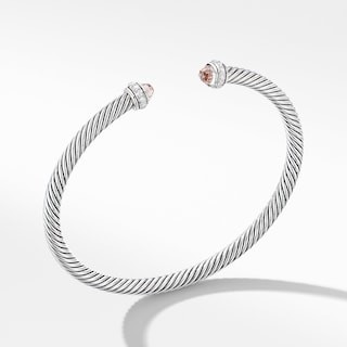 Cable Classic Collection® Bracelet with Morganite and Diamonds | David Yurman