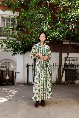 Marrakech Kaftan | Olive SUE SARTOR Marigold S | SUE SARTOR