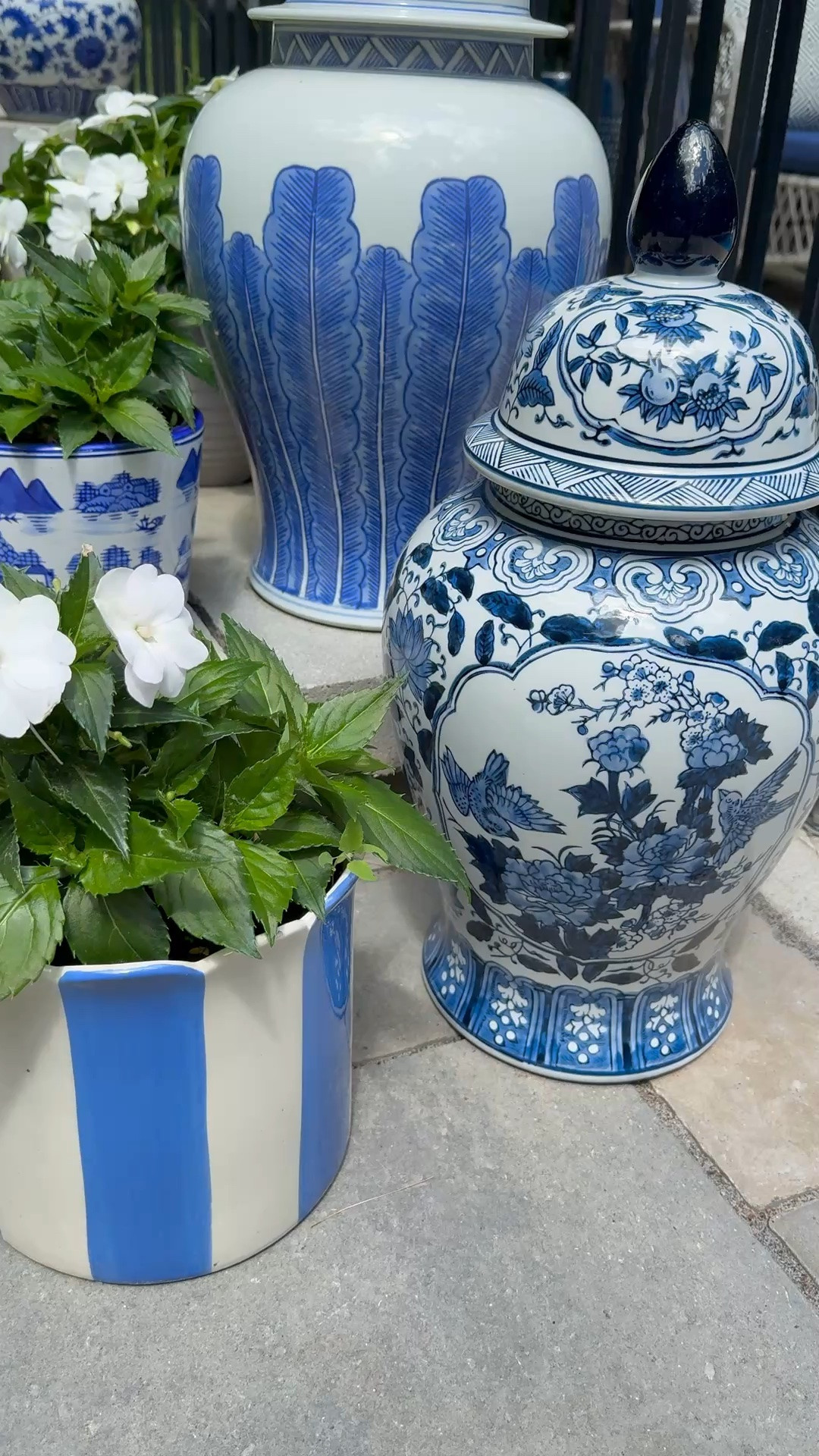 Layer chic jars and planters for a gorgeous look on your patio!