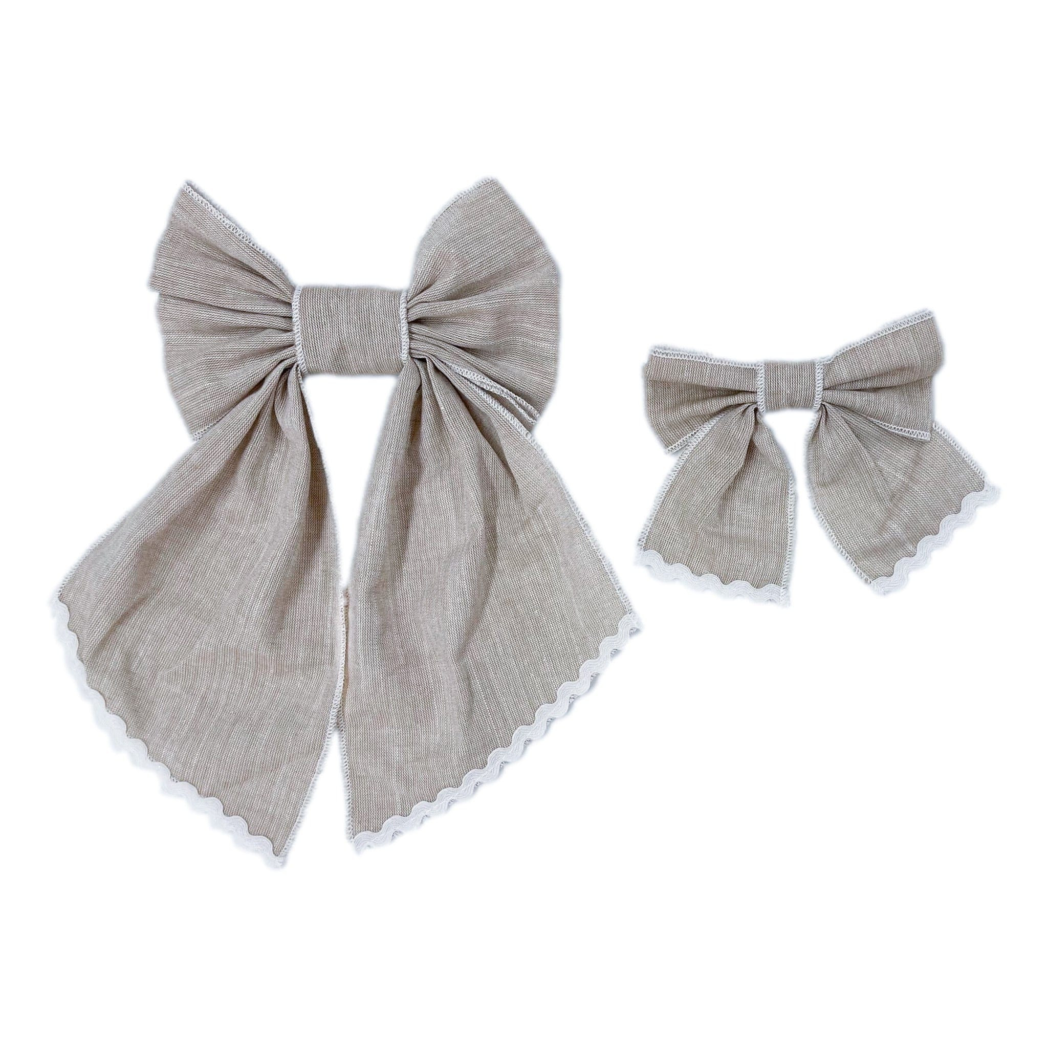 Ashlyn Linen Hair Bows | petite maison kids