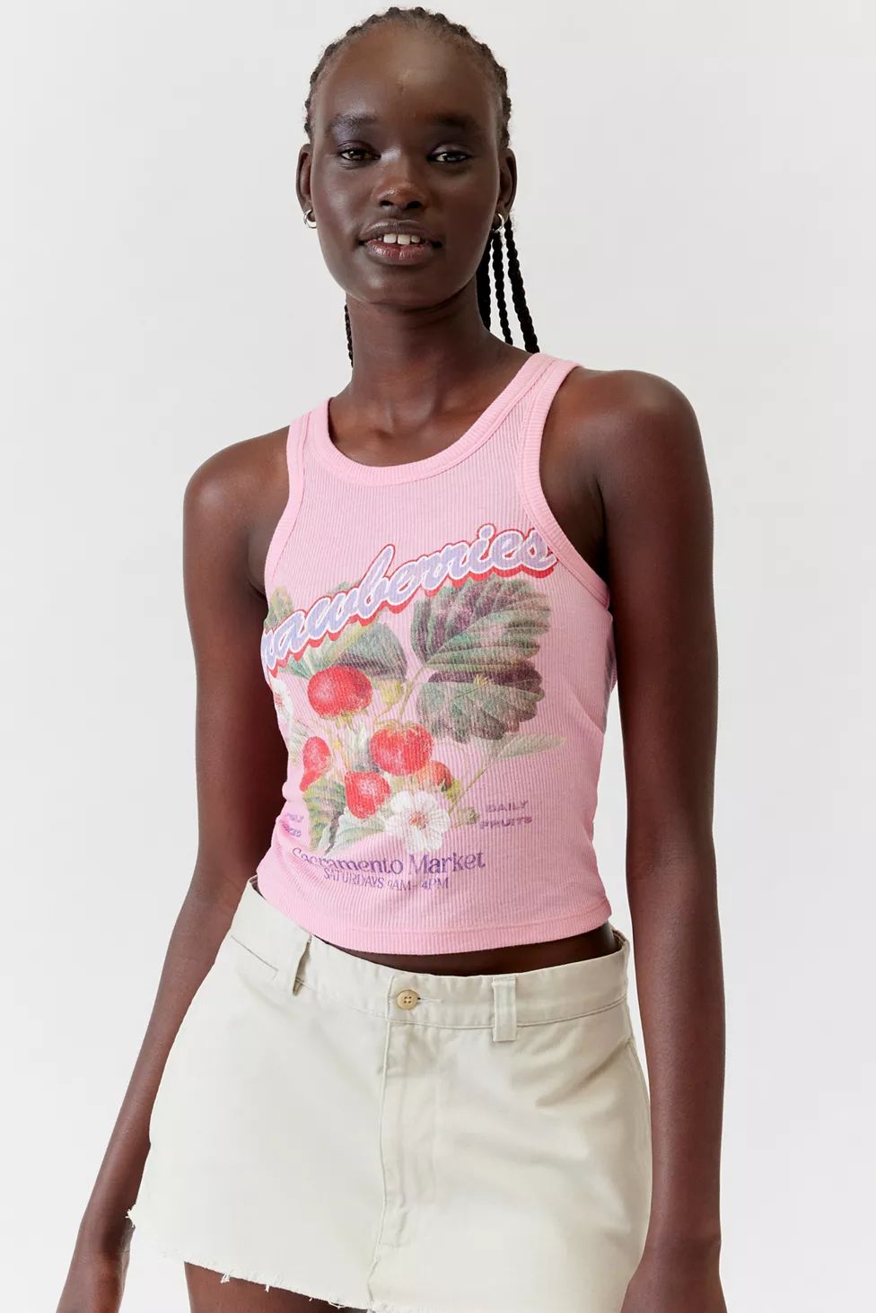 Fruit Graphic Ribbed Tank Top | Urban Outfitters (US and RoW)