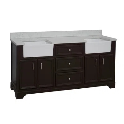 Emiliano 72" Double Bathroom Vanity Set | Wayfair North America