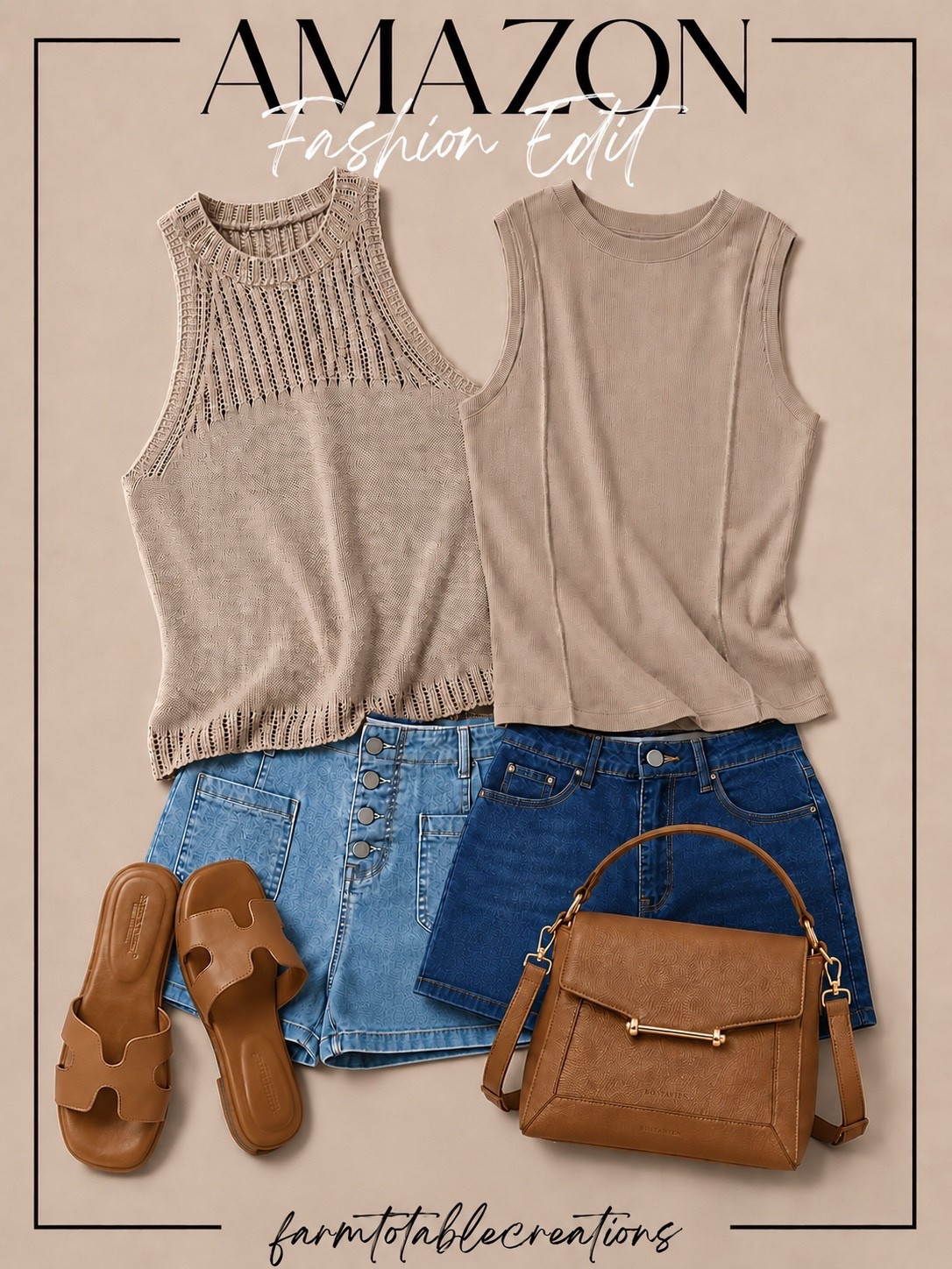 Amazon Summer Fashion Favorites ☀️👖

If you’re building a versatile summer wardrobe, these Amazon finds are the perfect place to start. Neutral tanks, classic denim shorts, comfortable slides, and a timeless crossbody bag create effortless outfits you can wear on repeat. The mix of elevated basics and everyday staples makes getting dressed simple while still looking polished and put together.

These pieces are perfect for vacation, weekend errands, casual lunches, sightseeing, and everything in between. Easy to style, affordable, and endlessly wearable, they’re the kind of closet staples you’ll reach for all season long.

Follow @farmtotablecreations on Instagram for more fashion finds, affordable style, and everyday outfit inspiration.

#LTKFashion #AmazonFashion #AmazonFinds #SummerStyle #CasualChic #DenimShorts #NeutralStyle #FashionFavorites #AffordableFashion #EverydayStyle #SummerWardrobe #OOTD #WeekendStyle #VacationOutfits #FashionEdit #WardrobeEssentials #AmazonStyle #LTKSeasonal #StyleInspiration #FarmToTableCreations

#LTKSaleAlert #LTKOver40 #LTKTravel