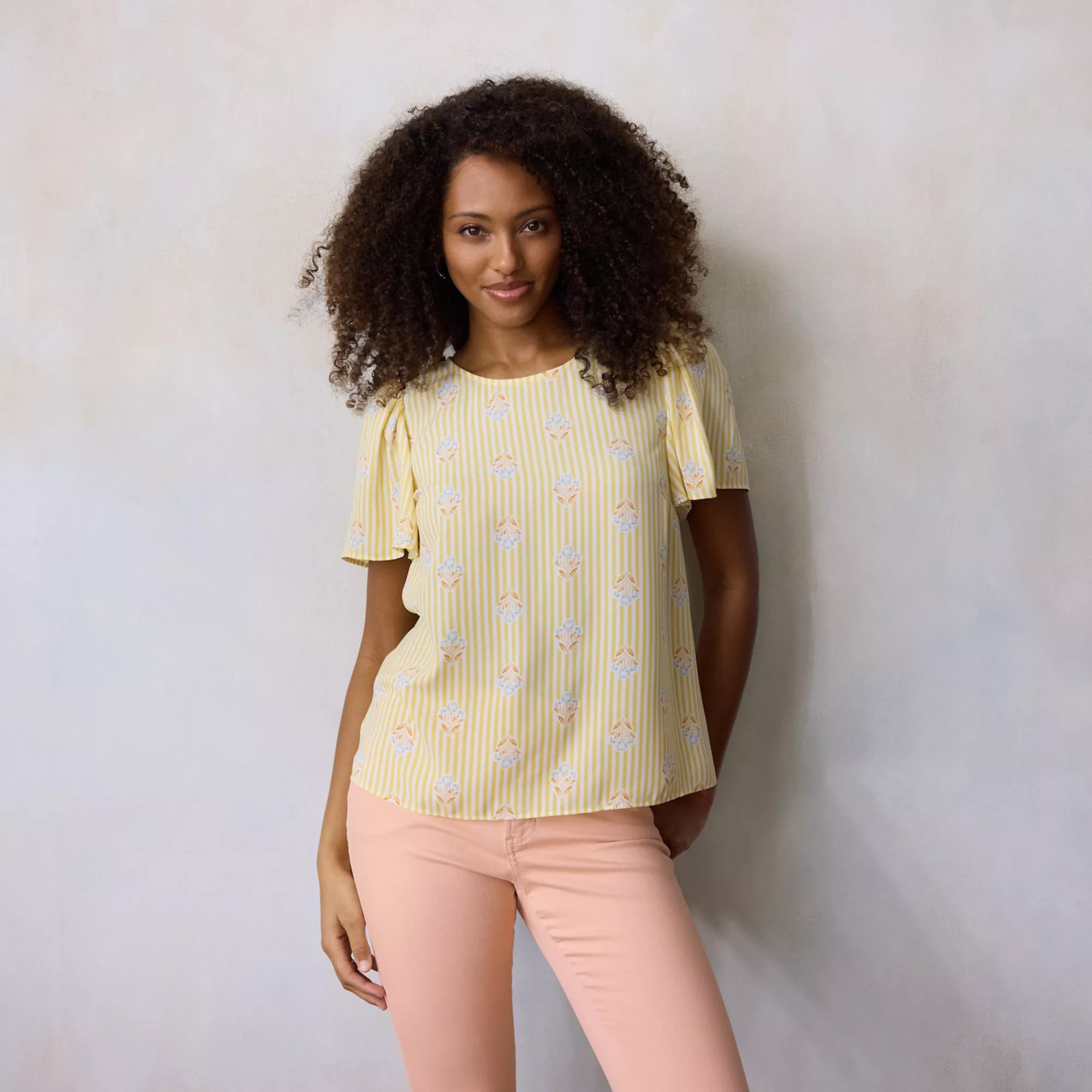 Women's LC Lauren Conrad Flutter Sleeve Blouse | Kohl's