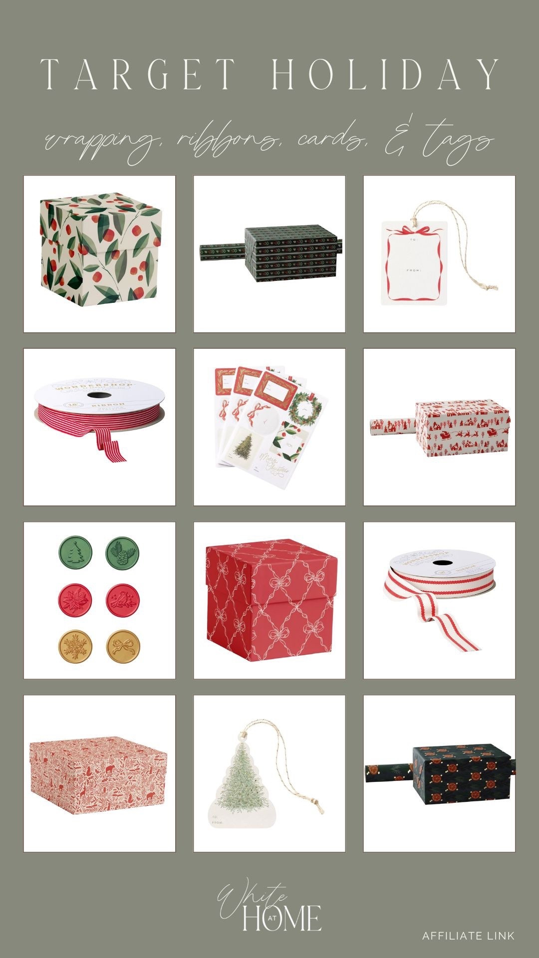 Target holiday wrapping favorites for those who are spending the weekend wrapping! Select store pick up or have it shipped to your home in a few days. Paper, tags, ribbon, wax seals, and more! 

#LTKGiftGuide #LTKHoliday