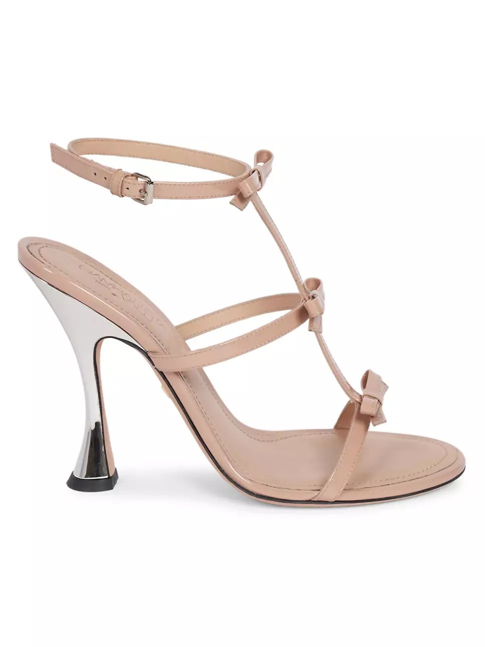 90MM Patent Leather Bow Sandals | Saks Fifth Avenue