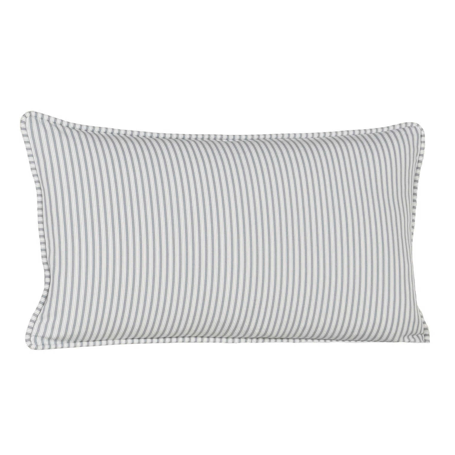 Birch Lane Polo Stripe Calypso Piped Feather Accent Pillow | Birch Lane